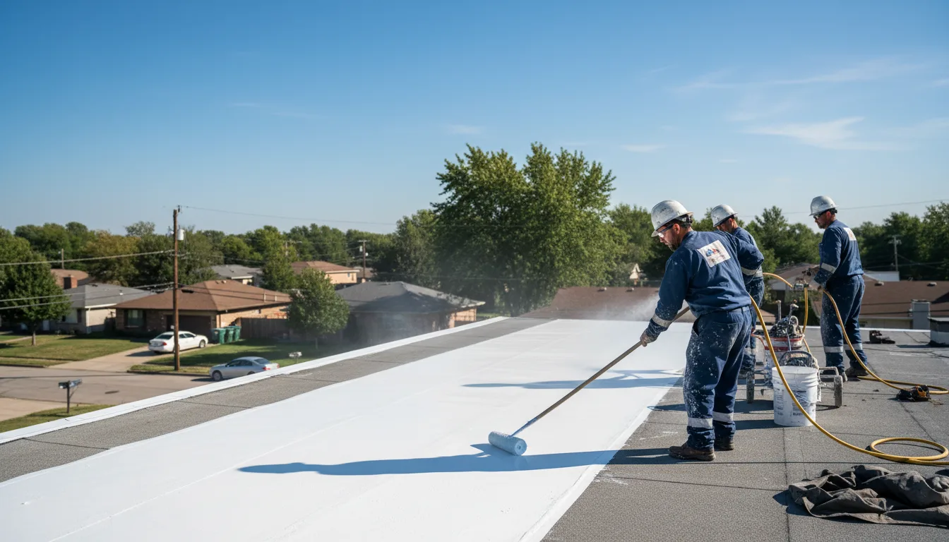 Commercial roof coating in Normangee, TX near me